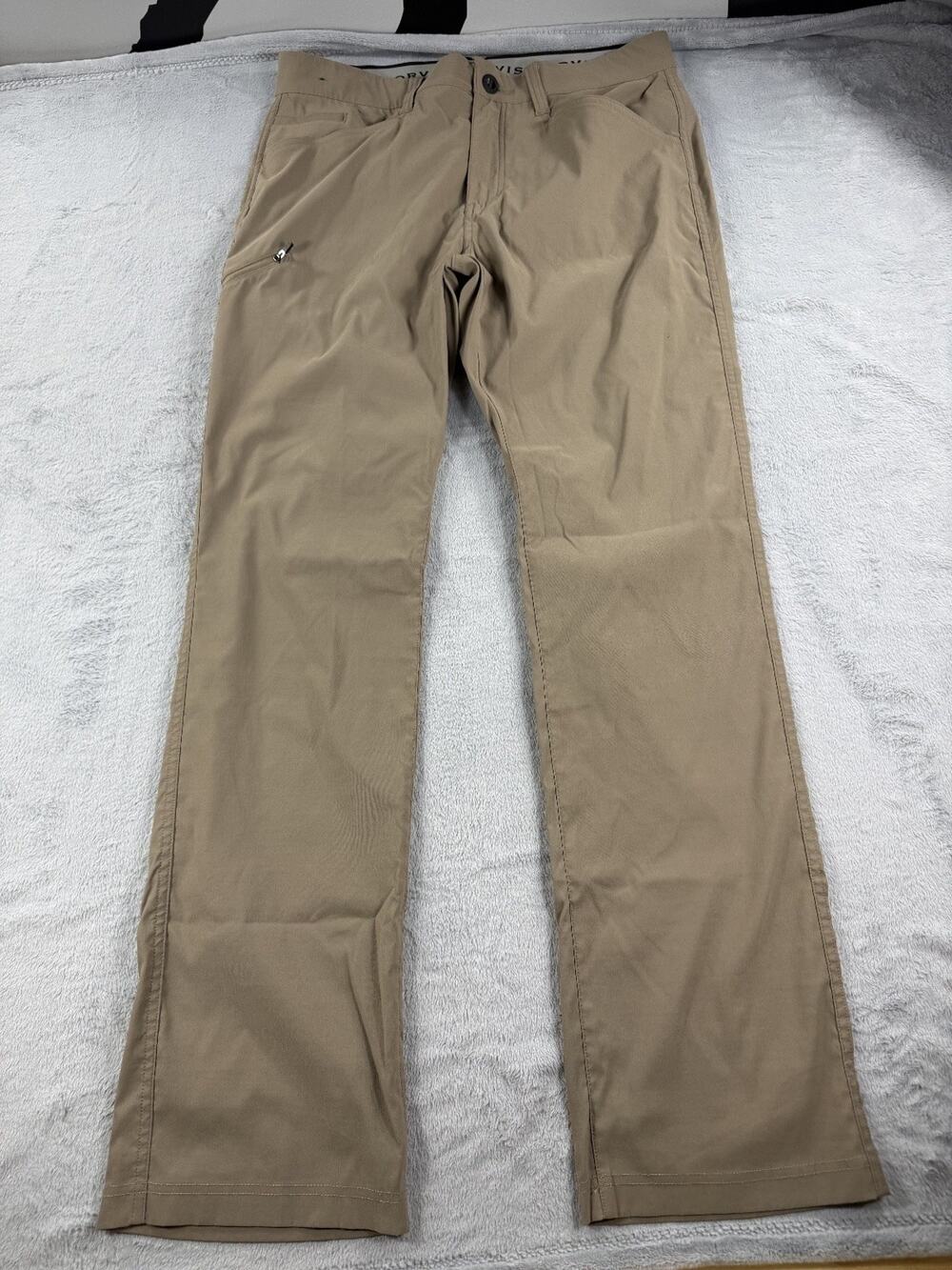 ORVIS Mens 34x34 KhakI Tech Performance Hiking Flat Front Outdoor Hiking Pants